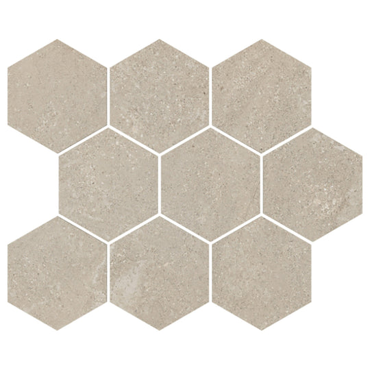 Del Conca USA 10" x 12" Chamonix Porcelain 4" Hexagon Mosaic Matte