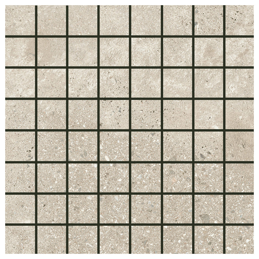 Del Conca USA 12" x 12" Chamonix Porcelain 1.4" Square Mosaic Matte