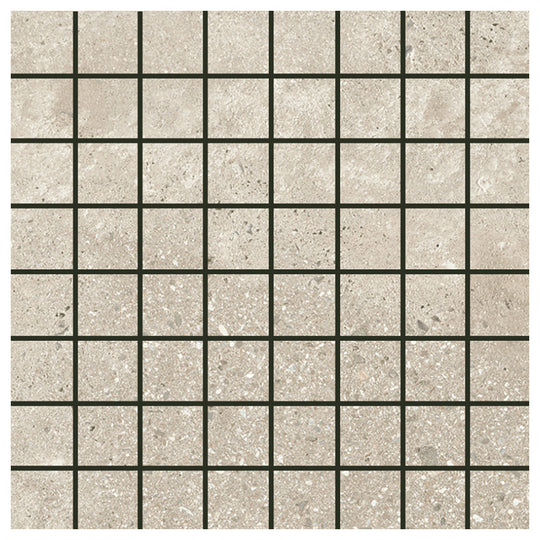 Del Conca USA 12" x 12" Chamonix Porcelain 1.4" Square Mosaic Matte