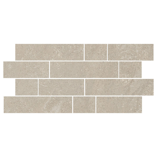 Del Conca USA 12" x 24" Chamonix Porcelain Muretto Brick Mosaic Matte