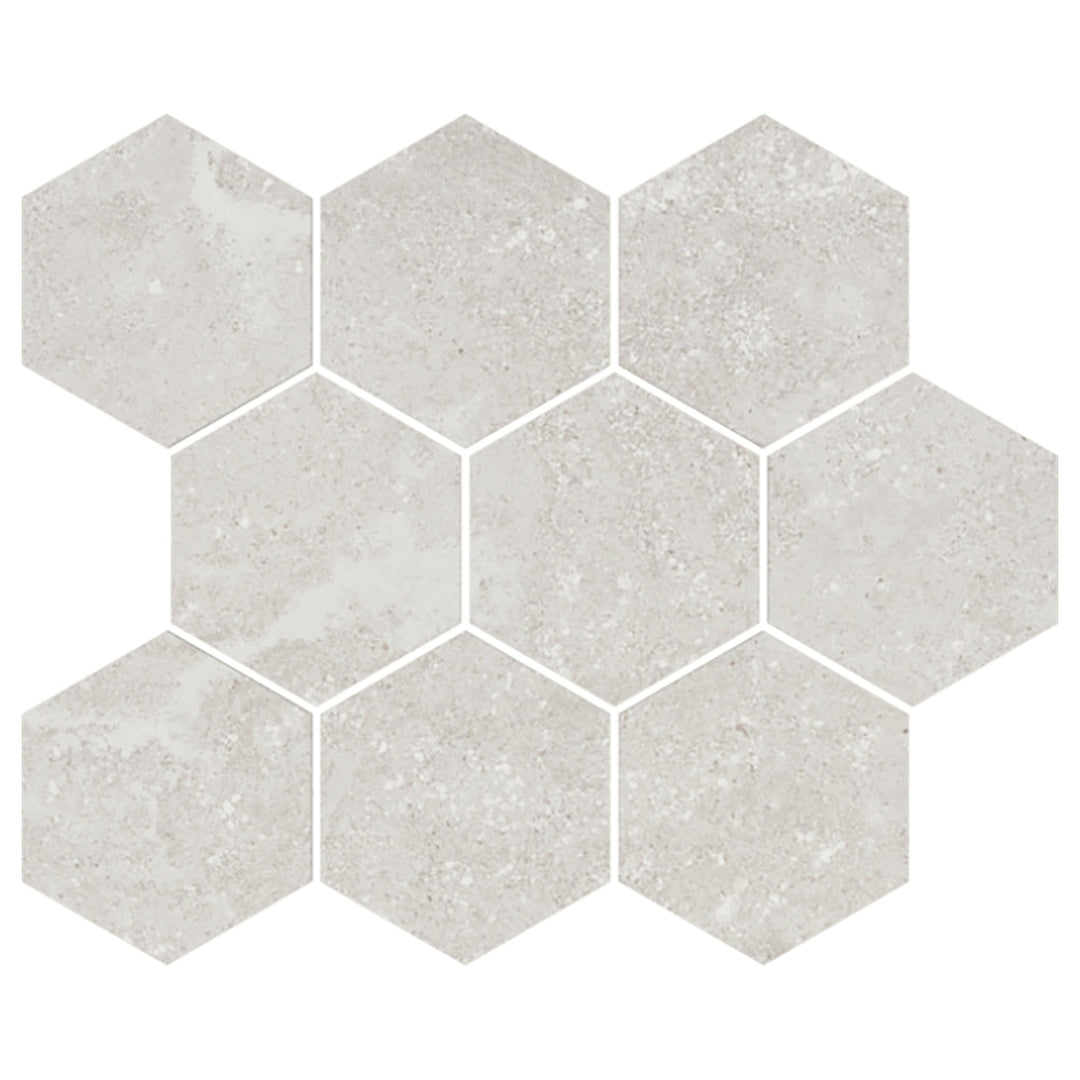 Del Conca USA 10" x 12" Chamonix Porcelain 4" Hexagon Mosaic Matte