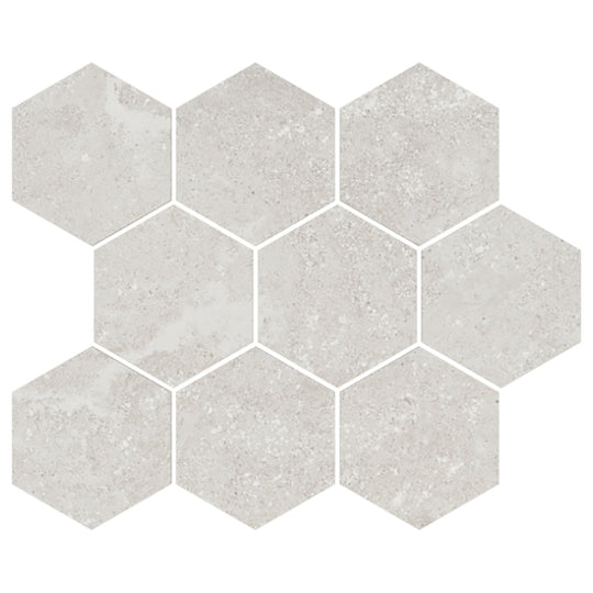 Del Conca USA 10" x 12" Chamonix Porcelain 4" Hexagon Mosaic Matte