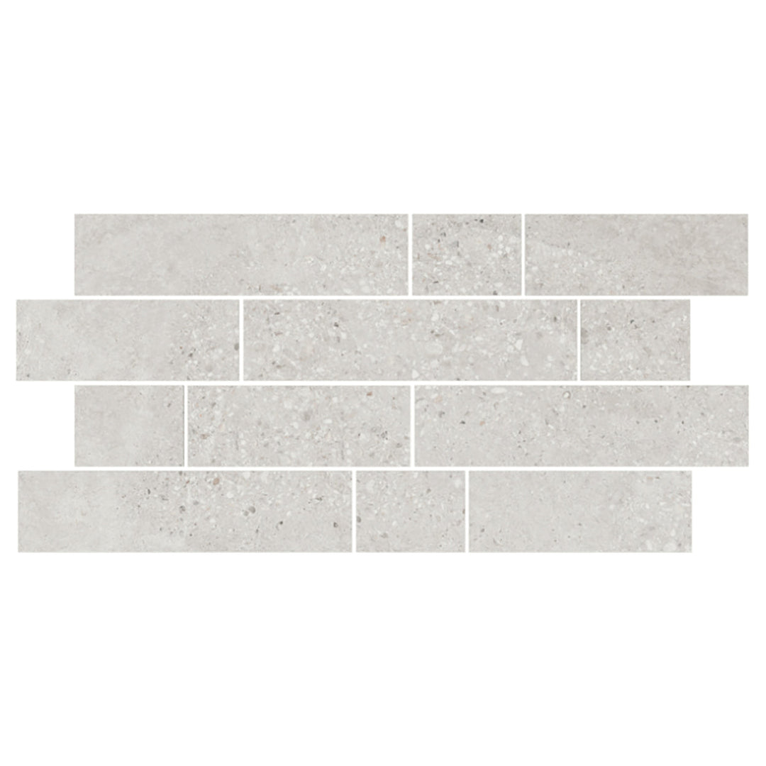 Del Conca USA 12" x 24" Chamonix Porcelain Muretto Brick Mosaic Matte