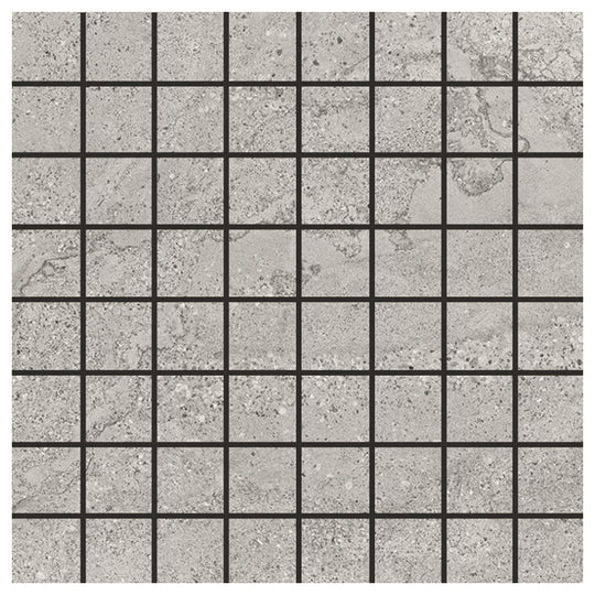 Del Conca USA 12" x 12" Chamonix Porcelain 1.4" Square Mosaic Matte