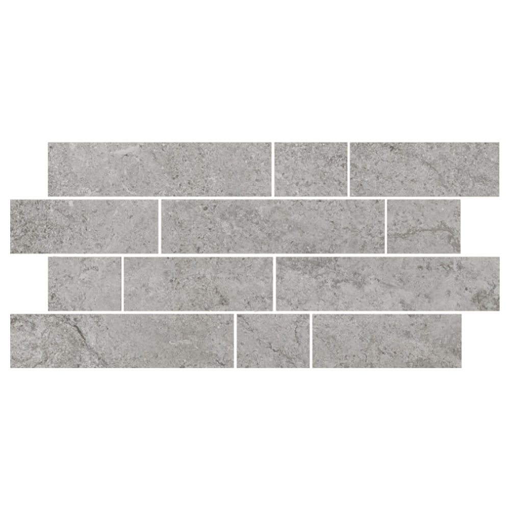 Del Conca USA 12" x 24" Chamonix Porcelain Muretto Brick Mosaic Matte