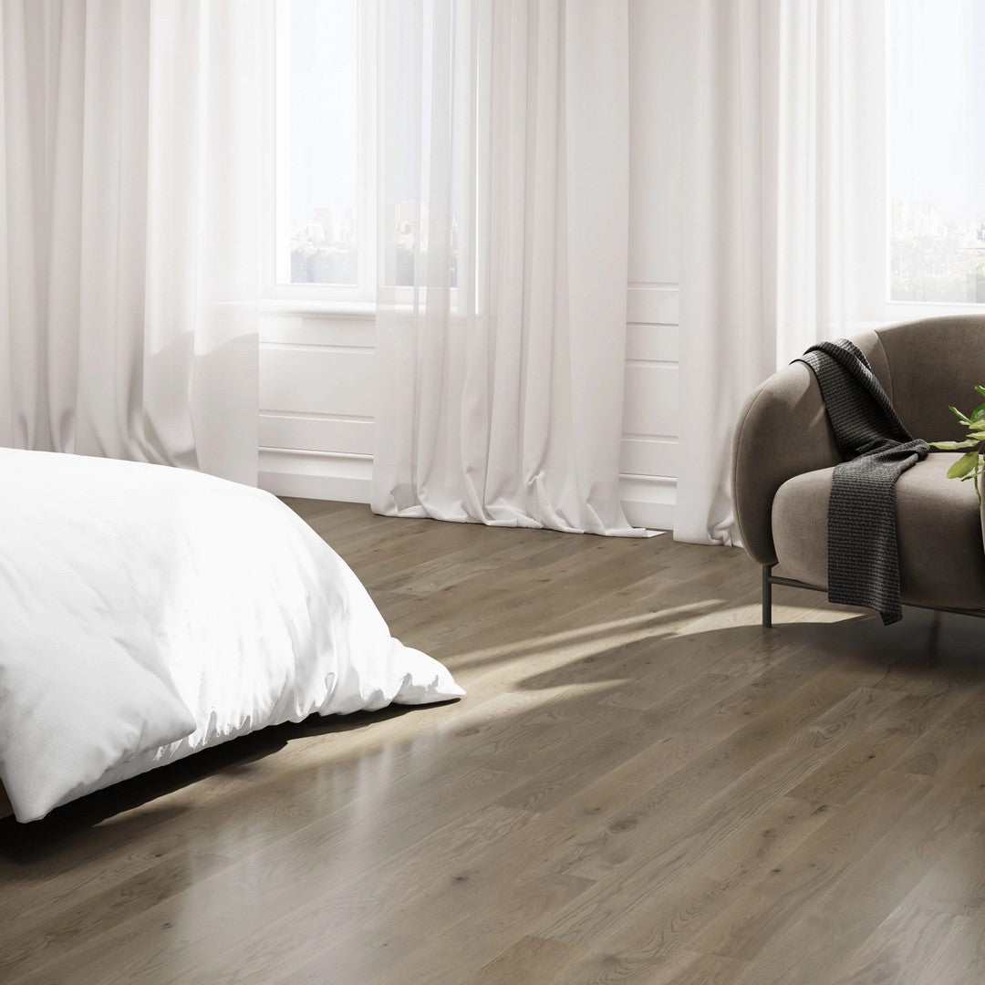 Mercier Atmosphere 8.13" x 86" Authantic Engineered White Oak-Brushed 19mm Hardwood Plank