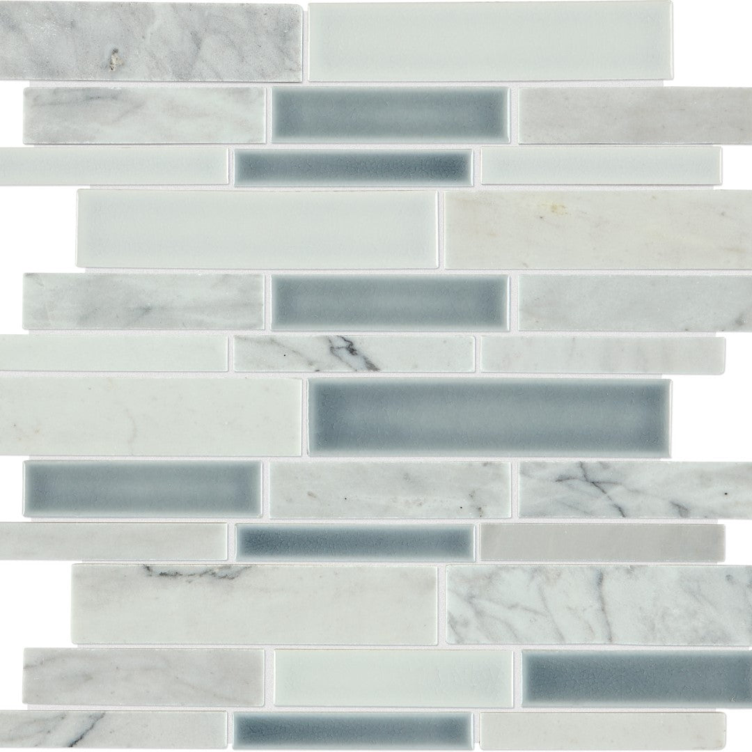 Daltile-Raine-11-x-12-Polished-Marble-Random-Linear-Mosaic-Cirrus-Storm-Blend