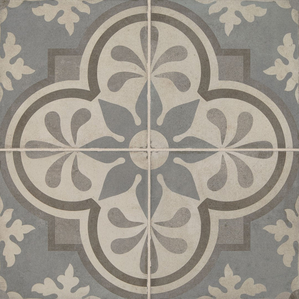 Daltile-Quartetto-8-x-8-Matte-Porcelain-Grande-Deco-Floor-Tile-Cool-Grande-Fiore