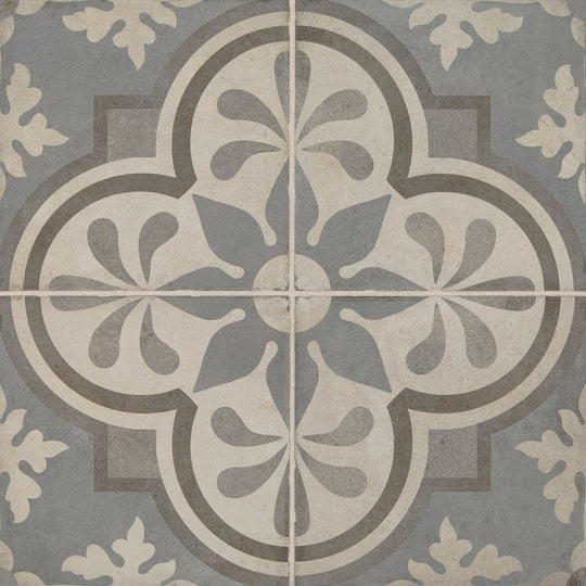 Daltile-Quartetto-8-x-8-Matte-Porcelain-Grande-Deco-Floor-Tile-Cool-Grande-Fiore