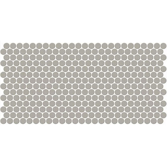 Daltile-Keystones-10-x-22-Matte-Porcelain-1-Penny-Rounds-Mosaic-Suede-Gray