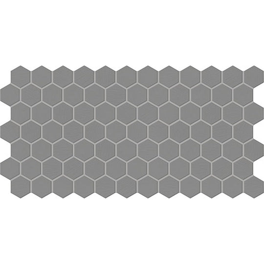 Daltile-Keystones-12-x-21-Matte-Porcelain-1-Hexagon-Mosaic-Suede-Gray