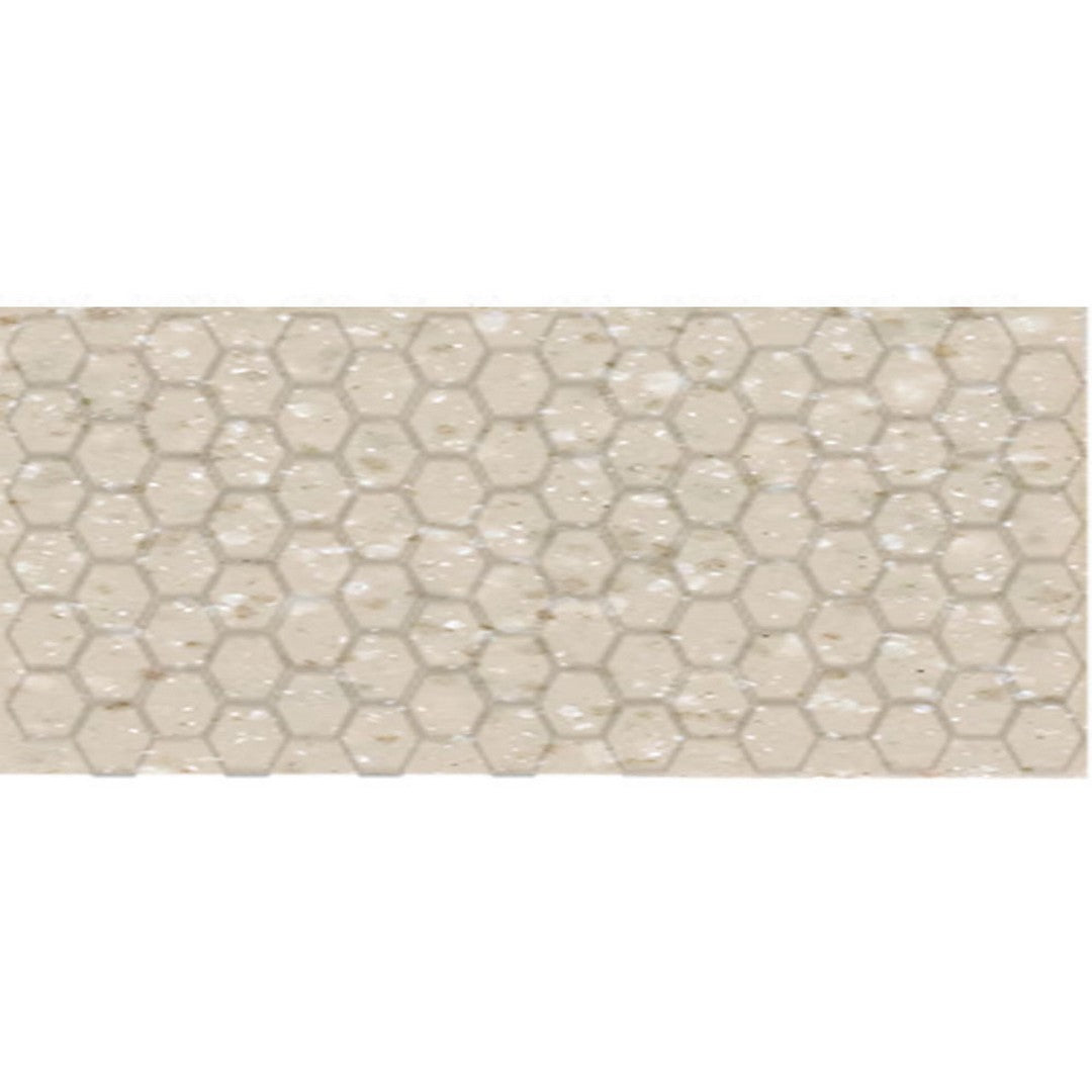 Daltile-Keystones-12-x-24-Matte-Porcelain-2-Hexagon-Mosaic-Urban-Putty-Speckle