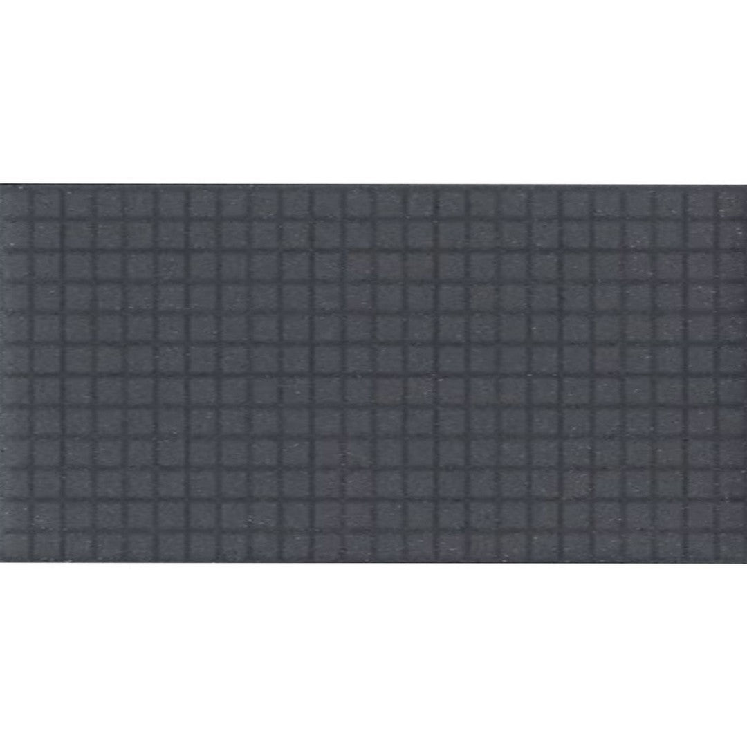 Daltile-Keystones-12-x-24-Matte-Porcelain-1-Straight-Joint-Mosaic-Black-|-Ebony