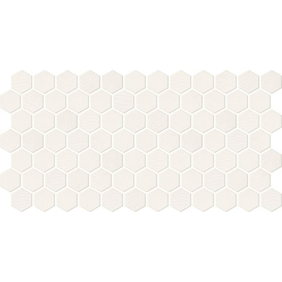 Daltile-Keystones-12-x-21-Matte-Porcelain-1-Hexagon-Mosaic-Arctic-White