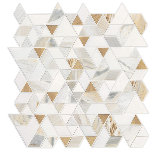 Daltile Pietra Divina 14" x 14" Polished Natural Stone Spectrum Mosaic