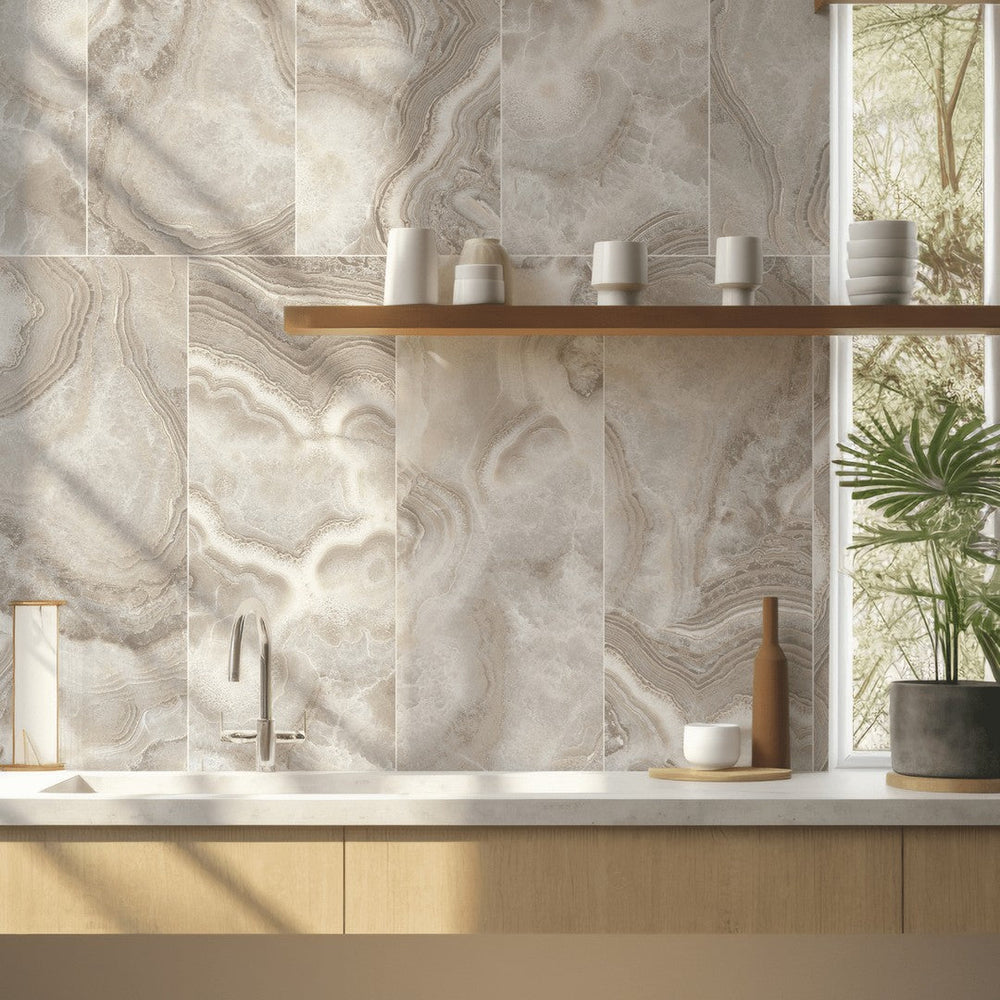 Tesoro-12-x-36-Agatha-Pressed-Glossy-Ceramic-Tile-Cream