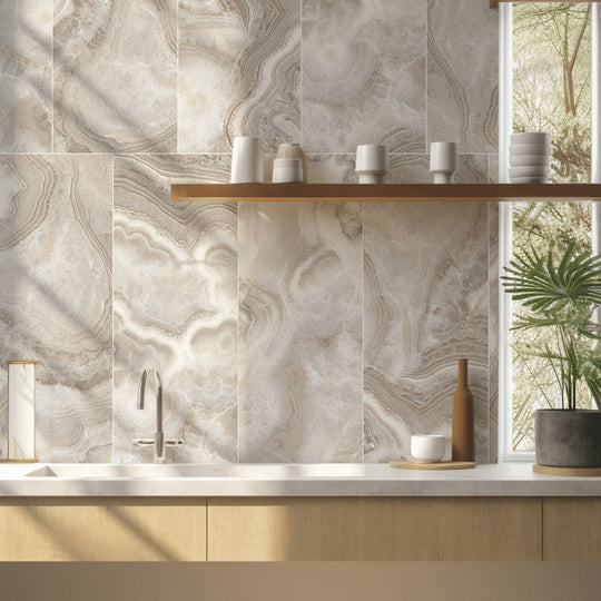 Tesoro-12-x-36-Agatha-Pressed-Glossy-Ceramic-Tile-Cream