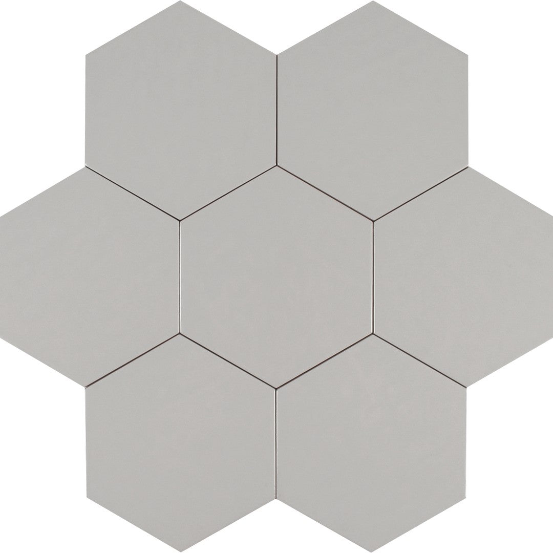 Tesoro 7" x 8" Albatross Hex Glossy Hexagon Ceramic Tile