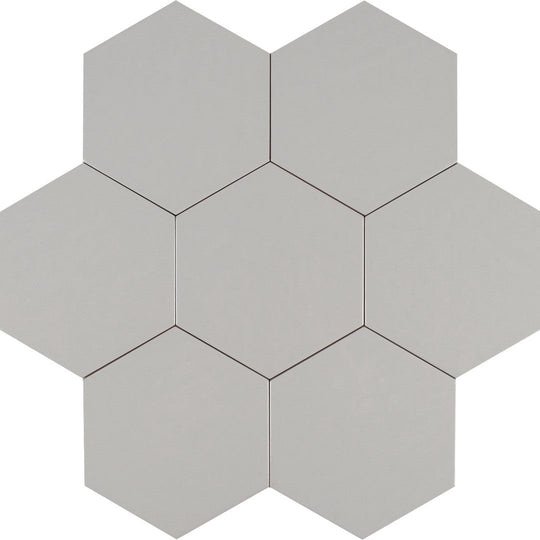 Tesoro 7" x 8" Albatross Hex Glossy Hexagon Ceramic Tile