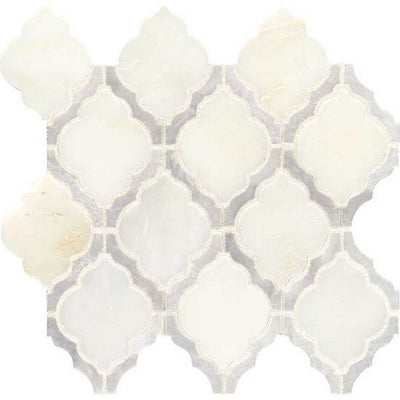 American Olean 12" x 12" Candora Polished Natural Stone Mini Arabesque Mosaic