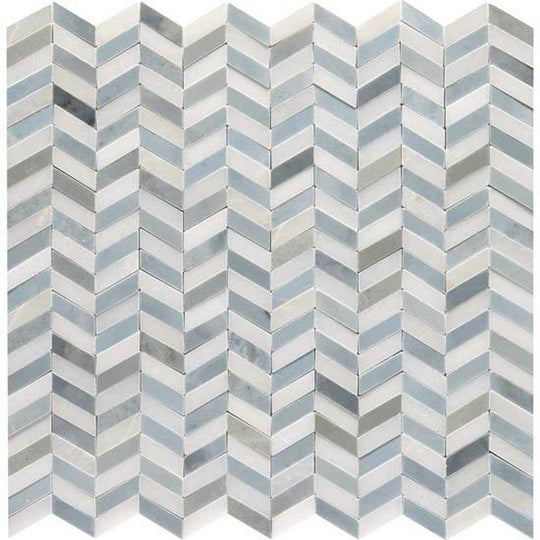 American Olean Candora Polished 12" x 12" Natural Stone Chevron Mosaic