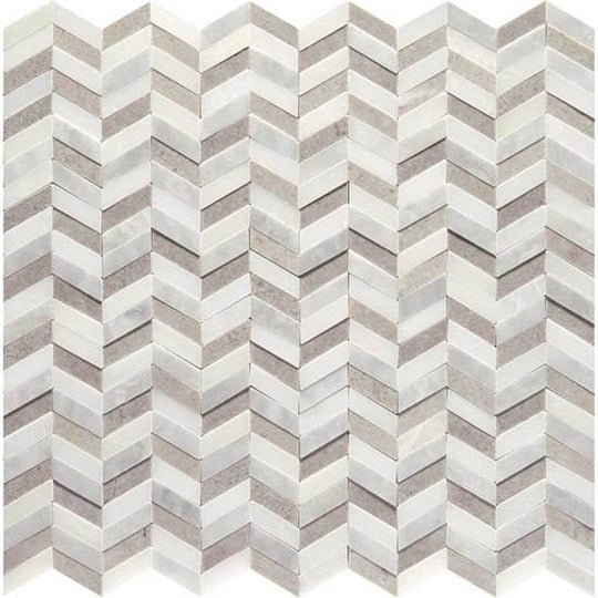 American Olean Candora Polished 12" x 12" Natural Stone Chevron Mosaic