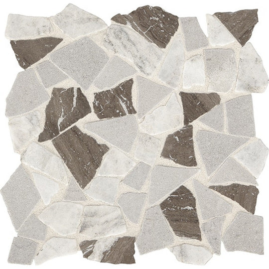 American Olean 12" x 12" Presario Pebble Marble Mosaic Tumbled