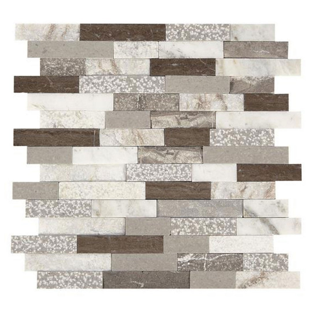 Marazzi 12" x 12" Presario Random Linear Natural Stone Mosaic