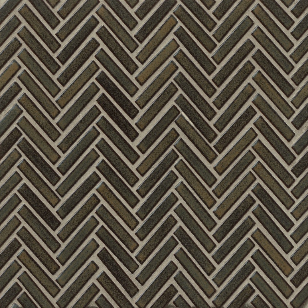 Bedrosians 90° 11" x 12.25" Herringbone Mosaic Gloss