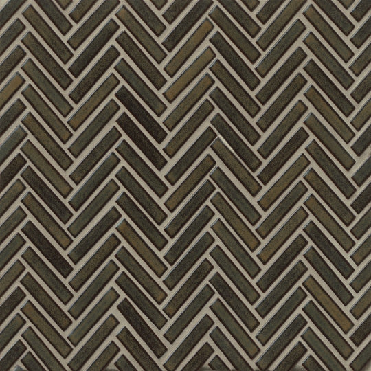 Bedrosians 90° 11" x 12.25" Herringbone Mosaic Gloss