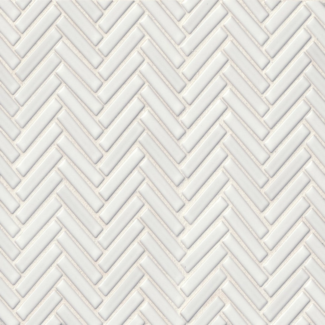 Bedrosians 90° 11" x 12.25" Herringbone Mosaic Gloss