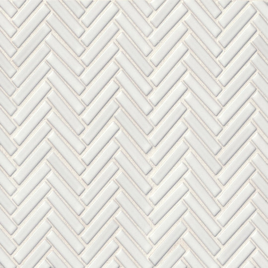 Bedrosians 90° 11" x 12.25" Herringbone Mosaic Gloss