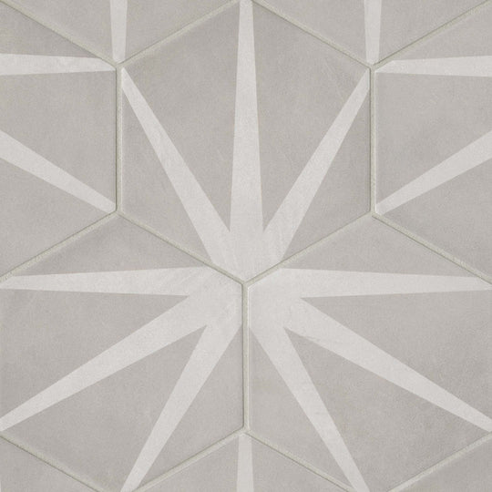 Bedrosians Allora 8.5" x 10" Stella Hexagon Deco Porcelain Tile