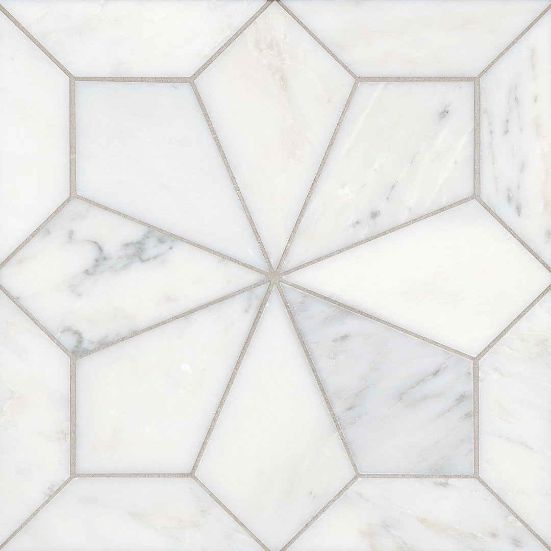 Bedrosians Blomma 12" x 12" Marble Honed Mosaic