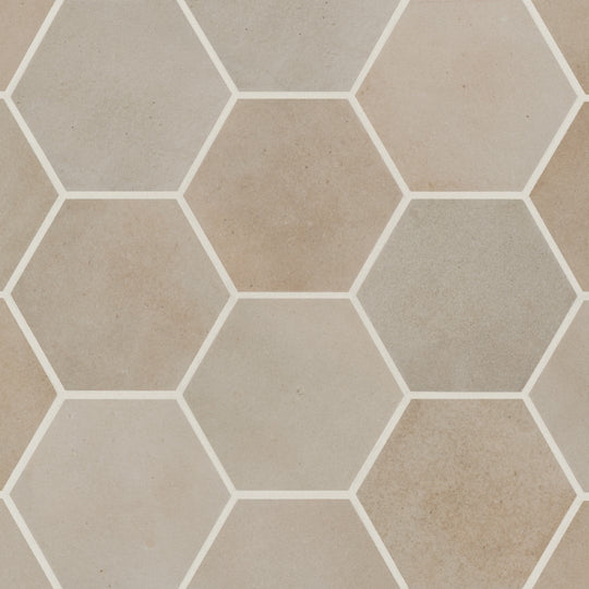 Bedrosians Celine 4" x 4.5" Matte Porcelain Hex Field Tile