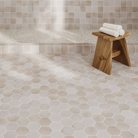 Bedrosians-Celine-4-x-4.5-Gloss-Porcelain-Hex-Field-Tile-White