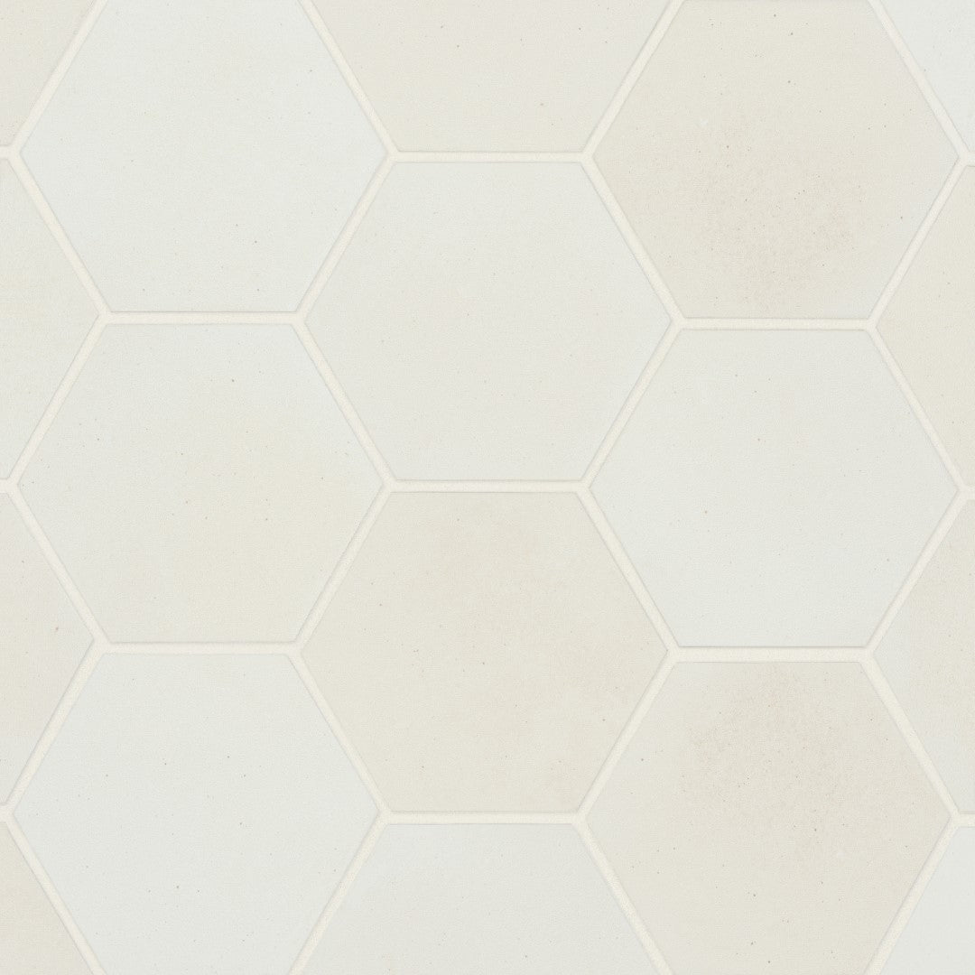 Bedrosians Celine 4" x 4.5" Matte Porcelain Hex Field Tile