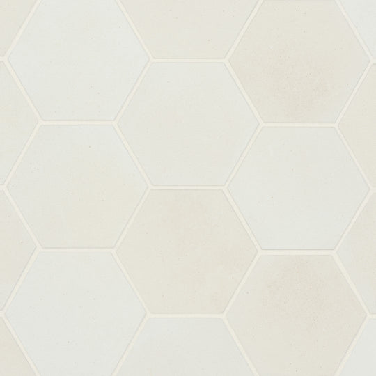 Bedrosians Celine 4" x 4.5" Matte Porcelain Hex Field Tile