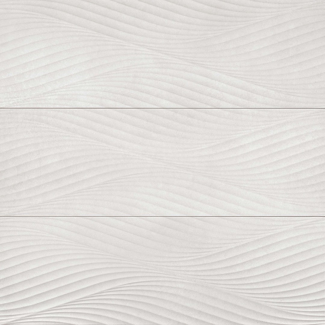 Bedrosians Donna 13" x 40" Matte Wave Deco Field Tile