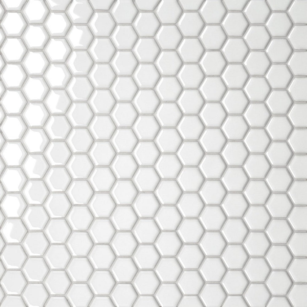 Bedrosians Le Cafe 10.25" x 11.75" Hexagon Glossy Porcelain 1" Mosaic