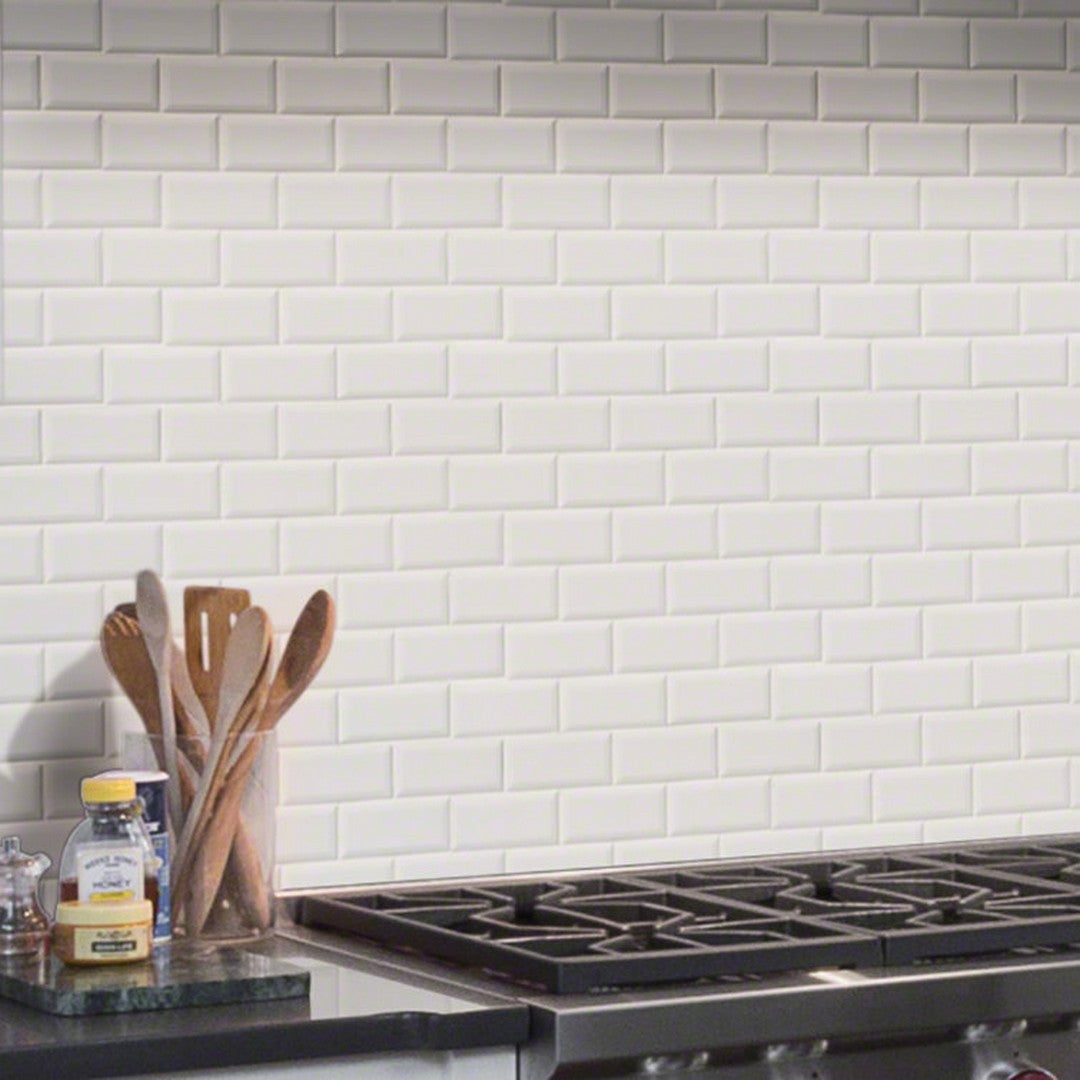 Bedrosians-Le-Cafe-11.44-x-11.63-Matte-Porcelain-Bevel-Off-Set-Mesh-Mount-Mosaic-White