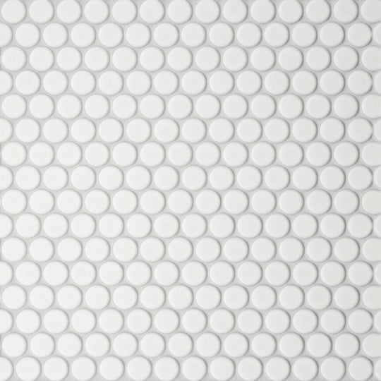 Bedrosians Le Cafe 11.44" x 12.38" Matte Porcelain Penny Round .75" Mosaic