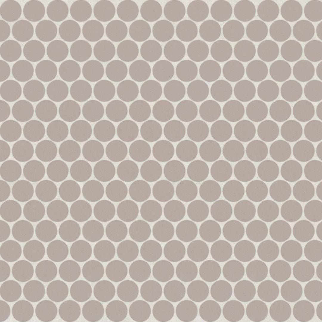 Bedrosians Marin 11.5" x 12.5" Penny Round Matte Porcelain .75" Mosaic