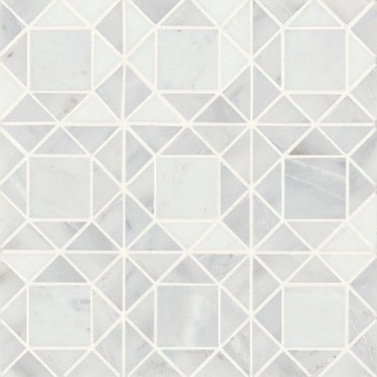 Bedrosians Monet 11.75" x 11.75" Honed Marble Mosaic Tile 2