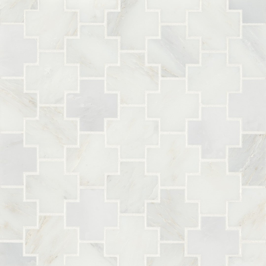 Bedrosians Monet 11" x 12.25" Honed Marble Mosaic Tile 4