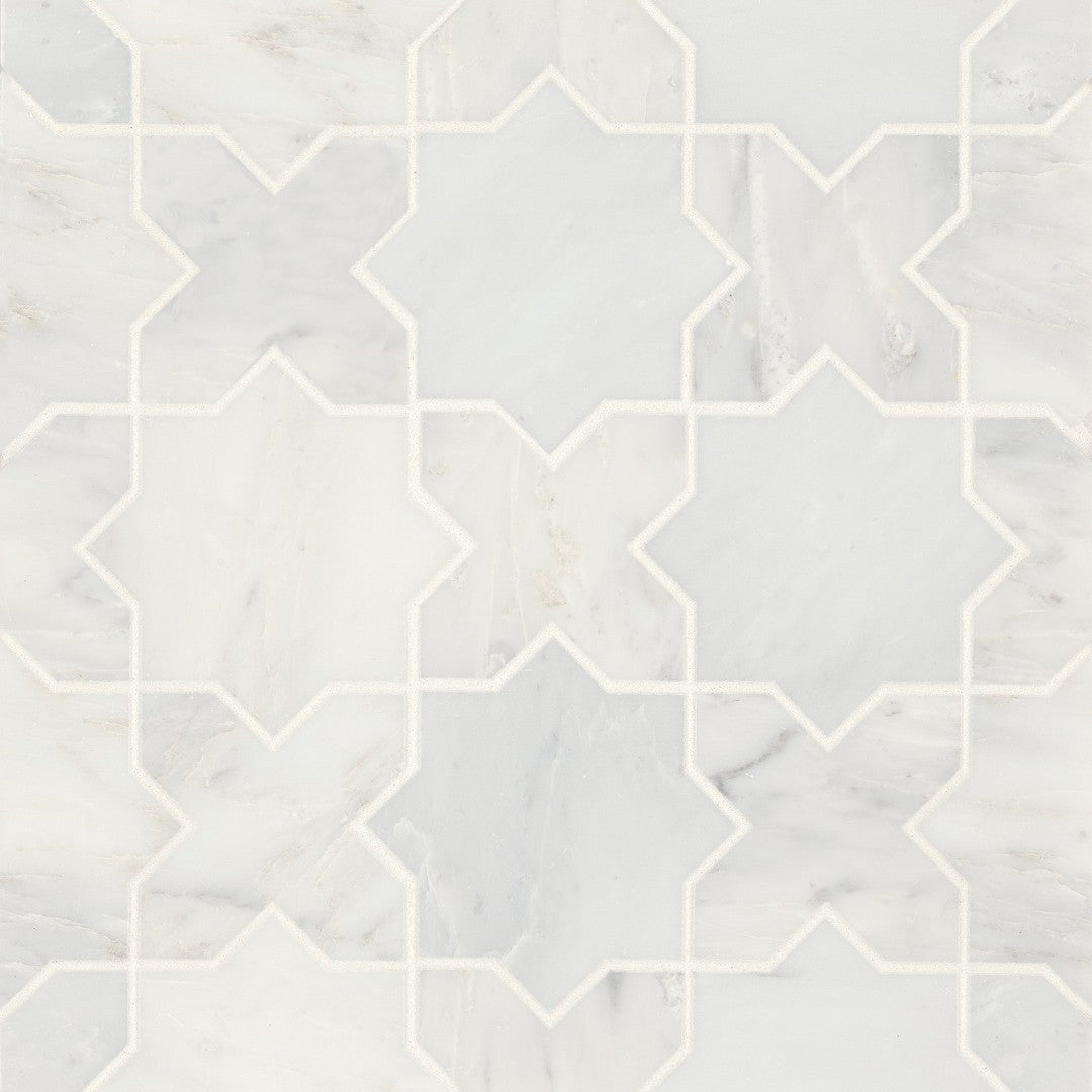 Bedrosians Monet 12.25" x 12.25" Honed Marble Mosaic Tile 6