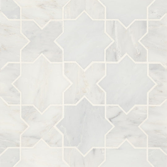 Bedrosians Monet 12.25" x 12.25" Honed Marble Mosaic Tile 6