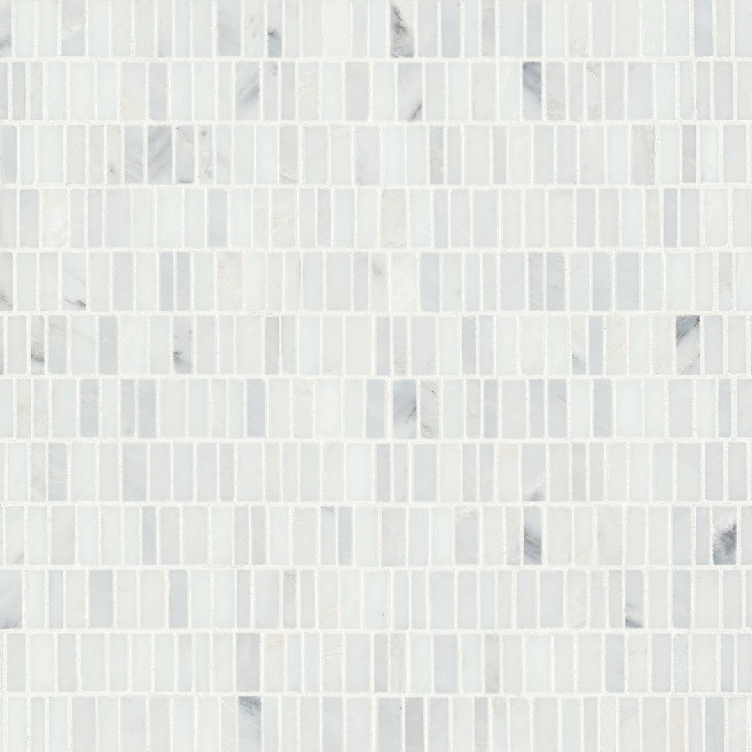 Bedrosians Monet 12" x 12.25" Honed Marble Mosaic Tile 7