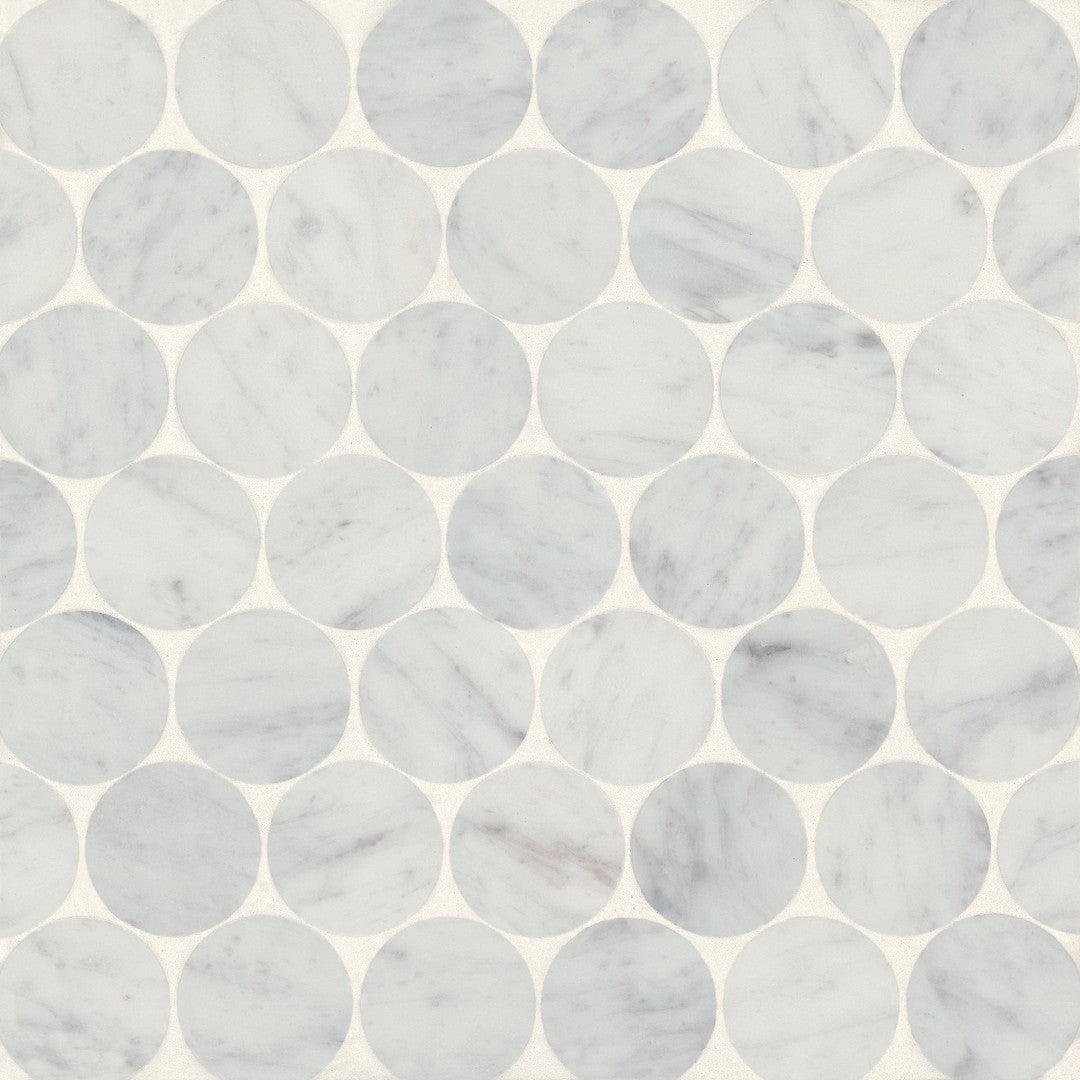 Bedrosians Monet 11.75" x 11.75" Honed Marble Mosaic Tile 10