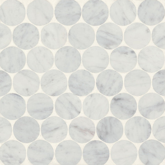 Bedrosians Monet 11.75" x 11.75" Honed Marble Mosaic Tile 10